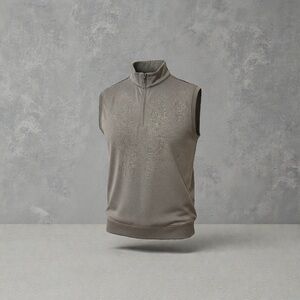 Turtleson 1/4 zip sweater vest, heather gray, men’s M